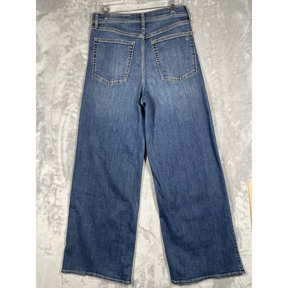 Rag & Bone Serena Full Length Wide Leg Jeans Bogart Blue RJ2725F1OBO Size 29 - Picture 4 of 10